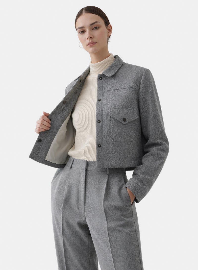 Women’s Cropped Winter Jacket – Premium Classic Style
